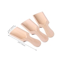 Ahşap Baharat Kaşığı, Doğal Ahşap Malzeme, 6,5x2,3 Cm, 6 Adet
