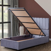 Cesur İkili Set, Cesur Tek Kişilik Baza Başlık Seti Açık Gri 120 x 200