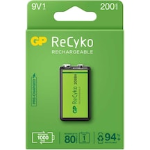 Gp Recyko 9v 200mah Şarj Edilebilir Pil