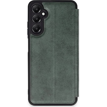 Samsung Galaxy A35 5g Kılıf Flip Cover - Koyu Yeşil Çok Renkli