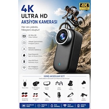 4k Ultra Hd Mini Wıfı Aksiyon Kamerası Taşınabilir Vücut Kamerası 1.47'hd Ekranlı Giyilebilir Video Siyah