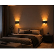 Dış Mekan Led Aplik 10 Watt Amber Cata Haiti 3'lü Aplik Ct-8011a / Bahçe, Balkon Ve Bina Cepheleri İçin Dekoratif T Çok Renkli