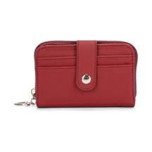 Newish Polo Kadın Kağıt Para Bölmeli Kartlık Ve Cüzdan - New411 Bordo