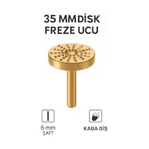 Senbang 35 Mm Ahşap Yontma Ve Şekillendirme Freze Ucu 6 Mm Şaft Kaba Diş Disk Freze Ucu