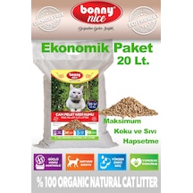 Bonny Nice Doğal Çam Peleti Kedi Kumu 10 KG 20 L
