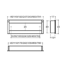 160 Mm Saten Rengi Gömme Kulp A.Ağaç