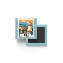 9x9 Cm Buzdolap Magnetleri - Bulgaristan - Bulgaria - 2'li Pul Temalı Set