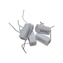 5 Adet 50r 50 R 50ohm 5w Taş Direnç Beyaz 10x10x22mm