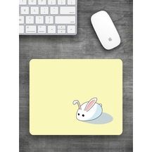 Tavşan Baskılı Dikdörtgen Mouse Pad