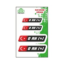 Kan Grubu Iı 0 Rh + Siyah Dörtlü Damla Etiket Standart 61610688