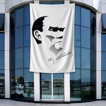 Kalpaklı Mustafa Kemal Atatürk Poster Poster Bayrak Raşel Kumal 4x6 Metre Ata27 Diğer