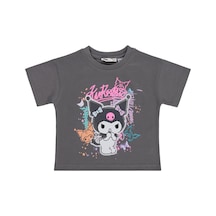 Kuromi 2-5 Yaş Tişört - Gri Çok Renkli