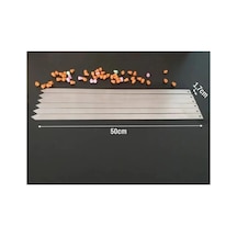 Bev Kitchen 6 Adet Profesyonel Metal Kıyma Şiş Adana-urfa-antep Kebap Şişi Gri
