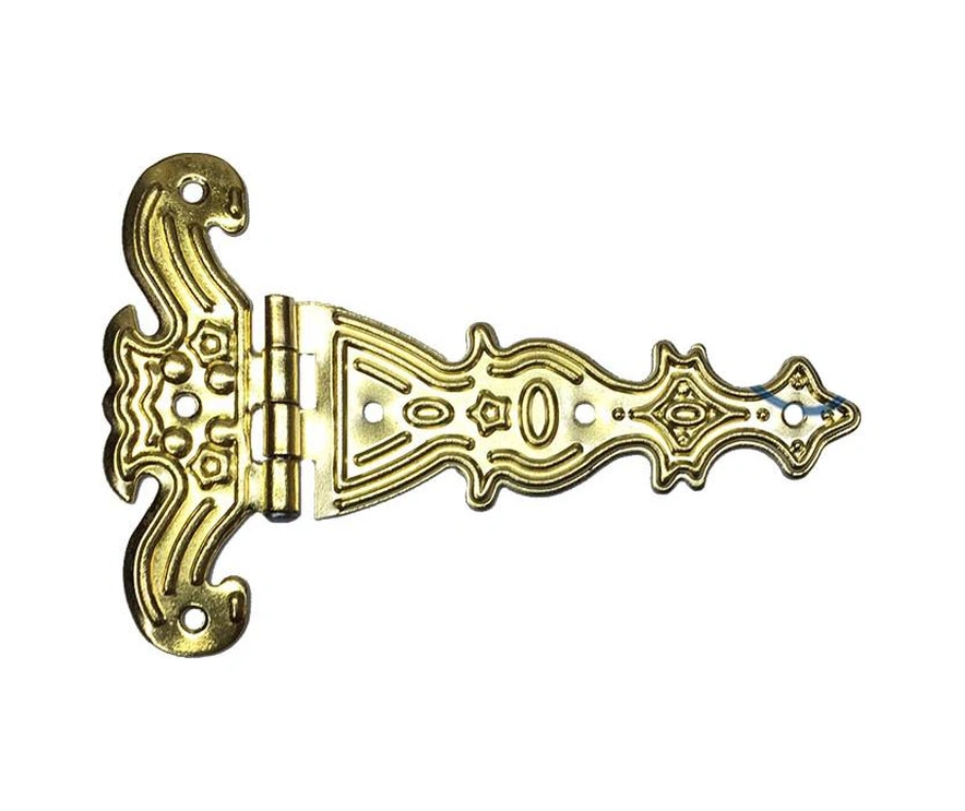 Dekoratif, Sac Tek Kuyruklu Menteşe - 69x102 Mm, Büyük, Sarı, 100 Adet 1