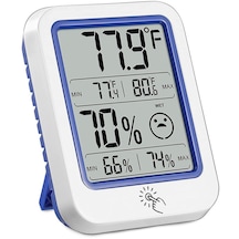 Black-top Dijital Higrometre, İç Mekan Termometresi, Higrometre Ölçer Göstergesi, Basın Arka Işık Sıcaklığı Ve Nem-siyah