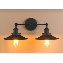 Mylights Ikili Siyah Duvar Aplik Okuma Lambaı Gece Lambası Siyah