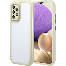 Kilifone Samsung Uyumlu Galaxy A32 4g Kılıf Kamera Korumalı Renkli Kenar Ve Çerçeve Tasarımlı Vitamin Kapak Yeşil