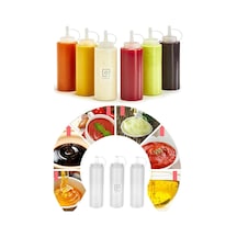 3 Adet Şeffaf Plastik Masterchef Sosluk Ketçap Mayonez Sos Şişesi