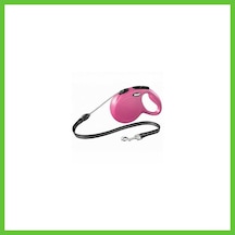 Bezos New Classic Otomatik İp Köpek Gezdirme Tasması Medium 8 Mt Pembe Dmc