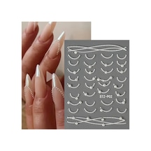 Nailist Fransız İnci Yapışkanlı Tırnak Sticker Nailart Tırnak Dövmesi No.2