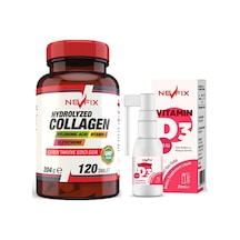 Hydrolyzed Collagen Vitamin C Glutathione 120 Tablet & Vitamin D3 Sıvı 20 Ml Aromasız