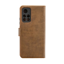 Newface - 420 - Xiaomi Redmi Note 11t Kılıf Trend S Plus Kapaklı Kılıf - Csmo-tex - - Taba