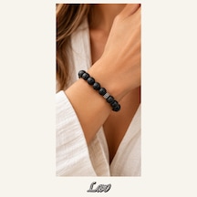 Lav Taşı Bileklik 8 Mm, Unisex, Elastik Çok Renkli