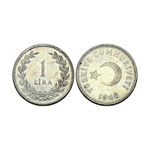 Türkiye 1948 Yılı Gümüş 1 Türk Lirası Çil Unc