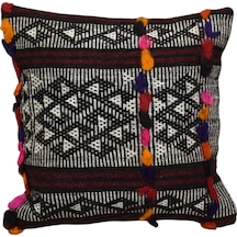 Zehra Abla Halı Yeni El Dokuma Dekoratif Kilim Kırlent Yastık Kılıfı 6478 Çok Renkli