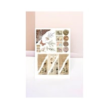 Vintage Temalı 5'li Sticker Paketi, Bullet Journal İçin Uygun Abanoz