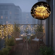 Günışığı Renk 5 Farklı Işık Modlu 10 Metre Eklemeli Dekor Boncuk Model Dekoratif Led Sarı