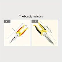 Dashanshop 1 Adet Elektrikli Sac Makası, Çok Amaçlı Kılavuz Bıçak, Kablo Kesme Aleti, 4 Parça Kırmızı+sarı Ve Siyah+sarı Set