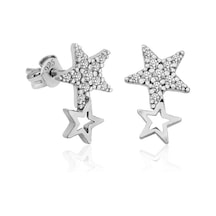 Supertrend Gümüş Yıldız Kayması Bayan Küpe Gümüş