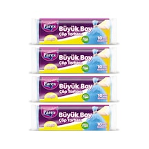Güçlü Çöp Torbası Büyük Boy 10'lu 65 X 80 Cm 4 Paket