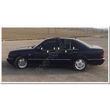 Woc Chrome Mercedes E W210 Krom Cam Çıtası 1995-2001 4 Parça Pasl