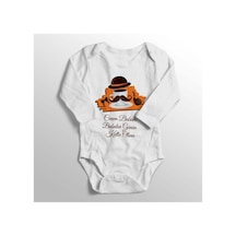 Babylimon Bebek Beyaz Babalar Günü Canım Babam Baskılı Zıbın Beyaz - 132151462 Beyaz