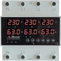 Rcon Rcv 05 Ev Tipi Trifaze Akım Voltaj Koruyucu 63 A Sigorta