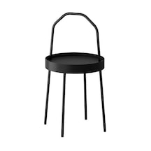 Ikea Burvık Yan Sehpa, Siyah, 38 Cm