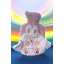 Caş Dekorasyon Pembe Renk Tavşan Figürlü Peluş Su Torbası