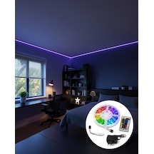 5 Metre Rgb Şerit Led 2835 Smd 54 Led/m Uzaktan Kumandalı Uczz5mrgbled-1