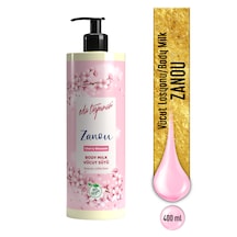 Zanou Cherry Blossom Vücut Losyonu Çiçeksi Koku & Yoğun Nemlendirici & Vegan 400 Ml