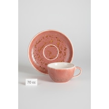 6'lı Liza Espresso Fincanı 70 Cc + Fincan Tabağı Giorgiana Lisa Shape Rosa Şık Ve Modern Porselen Kahve Takımı Krem