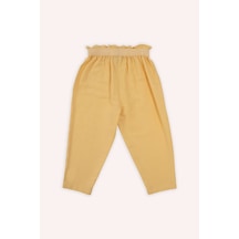 Panço Kız Bebek Beli Lastikli Cepli Sarı Pantolon 2511GB04016