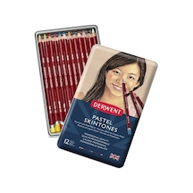 Derwent Pastel Pencils Skintones 12Li Teneke Kutu Ten Renkleri