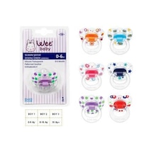 Wee 836 Silikon Şeffaf Damaklı Des. Emzik No: 1 Pembe