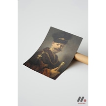 Rembrandt Kürklü Asilzade, Çerçevesiz Yüksek Kalite Duvar Afişi - Sanatsever Hediyesi
