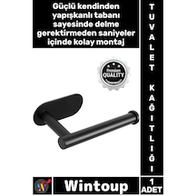 Buççin Online Mağaza Tuvaletkağıtlığı Banyo Modern Şık Rulo Tutucu Mat Siyah Kendinden Yapışkanlı Tuvalelet Kağıtlığı Be Çok Renkli