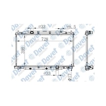 Motor Su Radyatoru Brazıng Honda Crv 2.2 07 Manuel Sanzuman 398x728x26