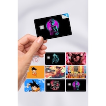 Dragon Ball Kart Kaplama Sticker 8 Adet Çok Renkli