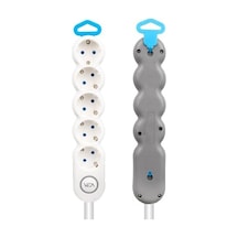 Led 3'lü 4'lü Ve 5'li Grup Priz Akım Korumalı Açma-kapama Anahtarlı 1.5 Metre Kablolu Çocuk Koruma Kilidi 5'li Grup Priz 1